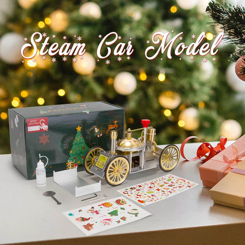 🎁ENJOMOR Christmas Metal Steam-Powered Car Model