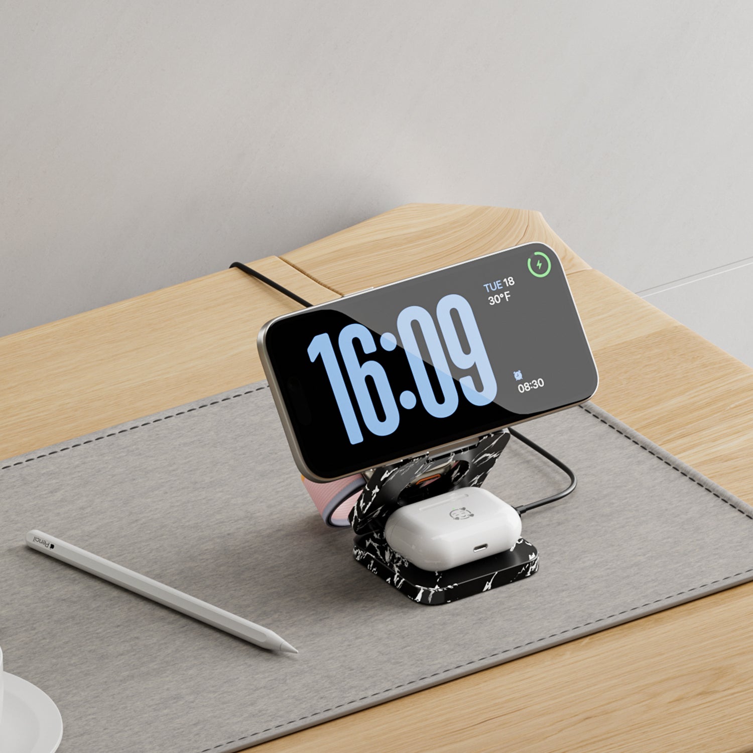 KUXIU X55 Nature Series 3-In-1 Foldable Magnetic Wireless Charging Station