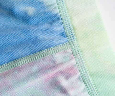 flat seam stitching close up soft bamboo fabric material