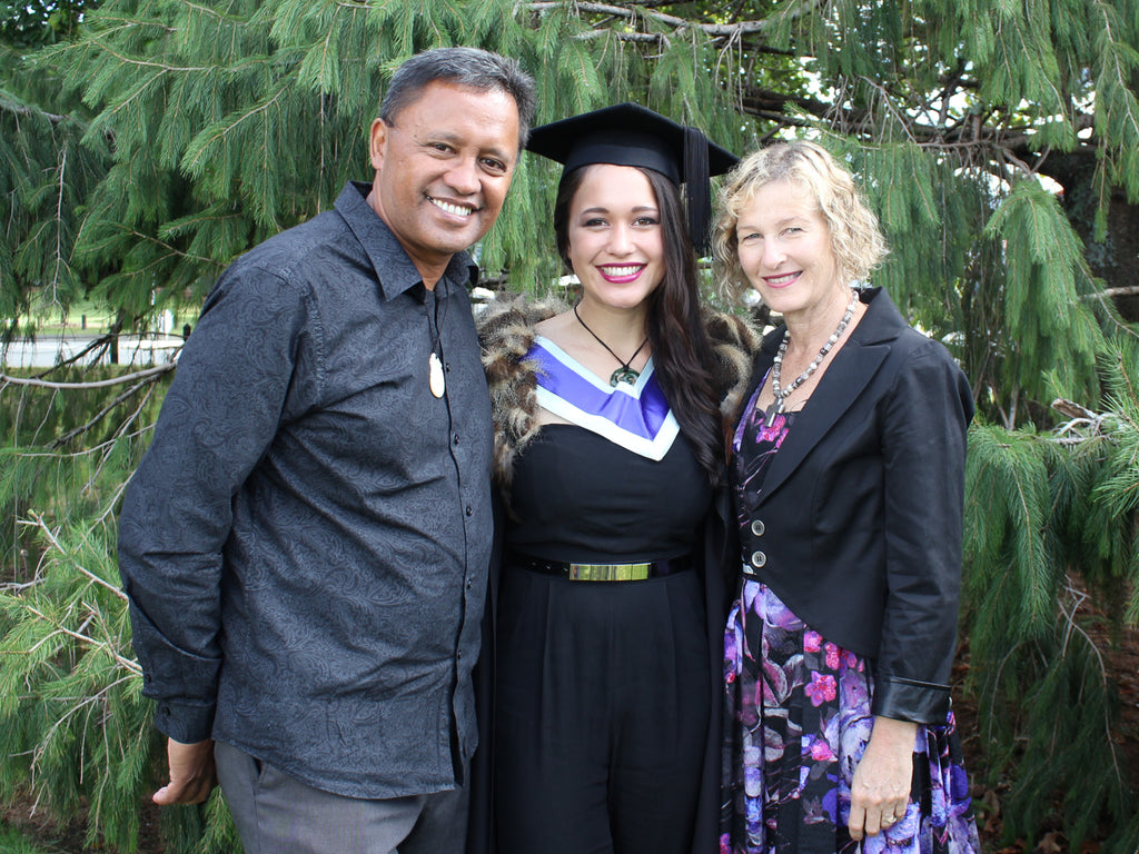 Father daughter graduation learning te reo Māori