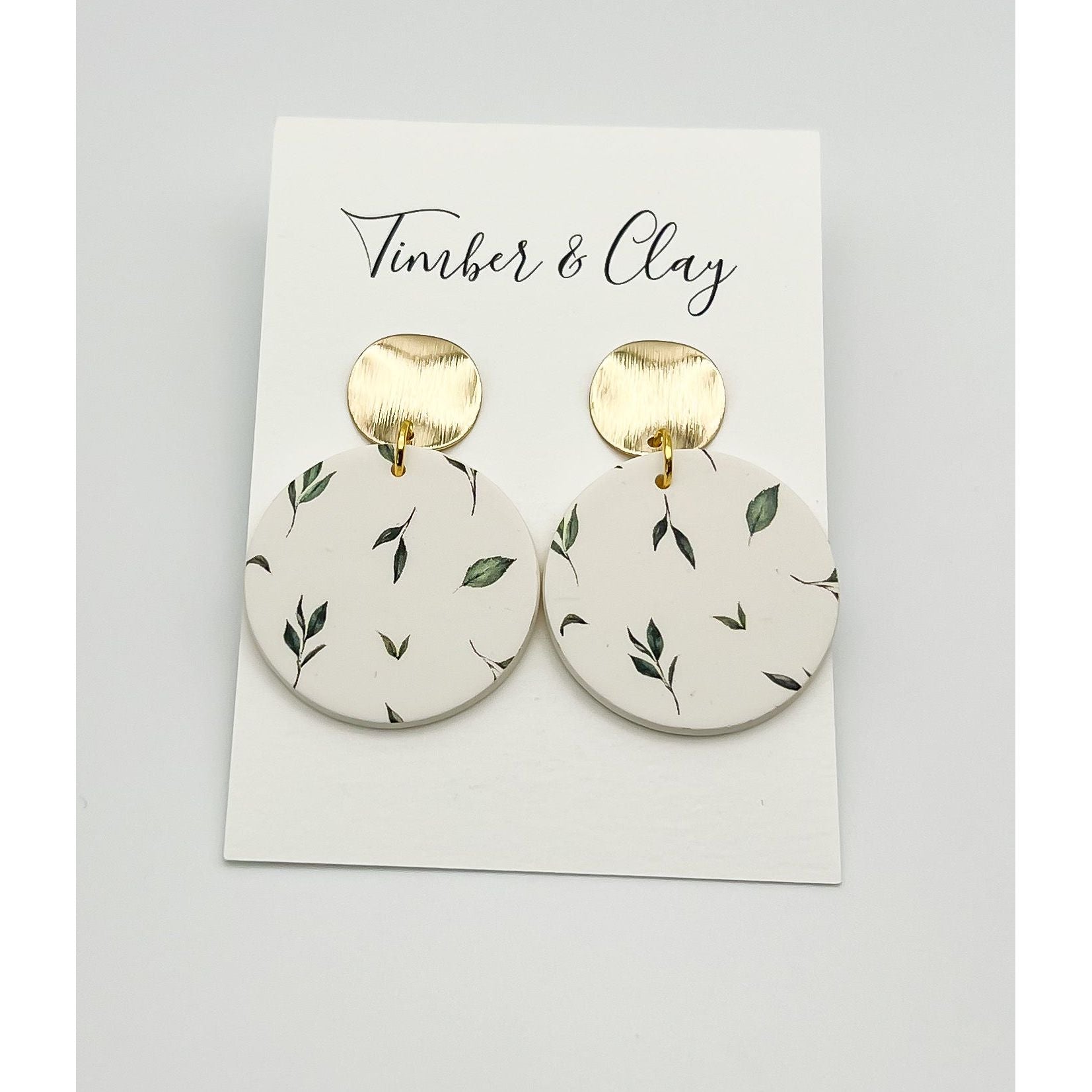 Botanical Round Brass Dangles