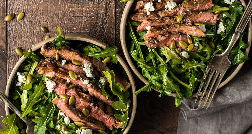 Umami Steak And Arugula Salad Balanced Bites Wholesome Foods