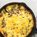 Sausage, Zucchini, & Cheddar Cheese Frittata Recipe | Balanced Bites Wholesome Foods