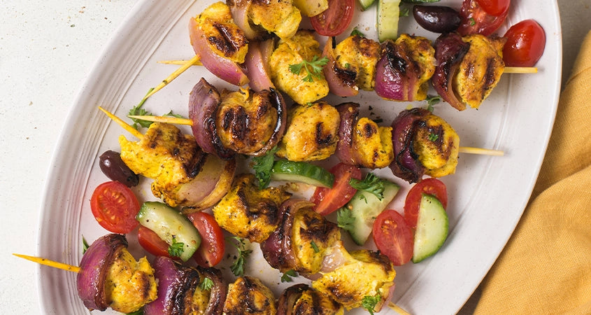Chicken Souvlaki Kebab Recipe | Balanced Bites