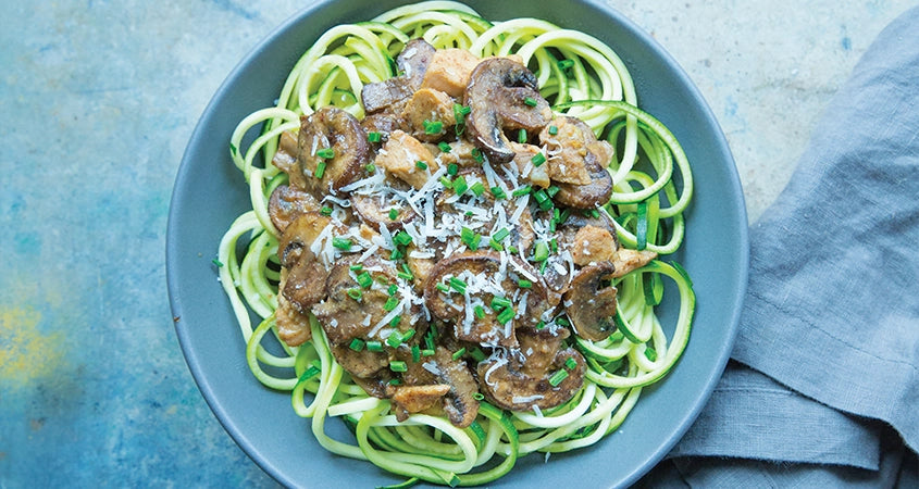 Creamy Mustard Chicken with Zoodles Recipe | Balanced Bites