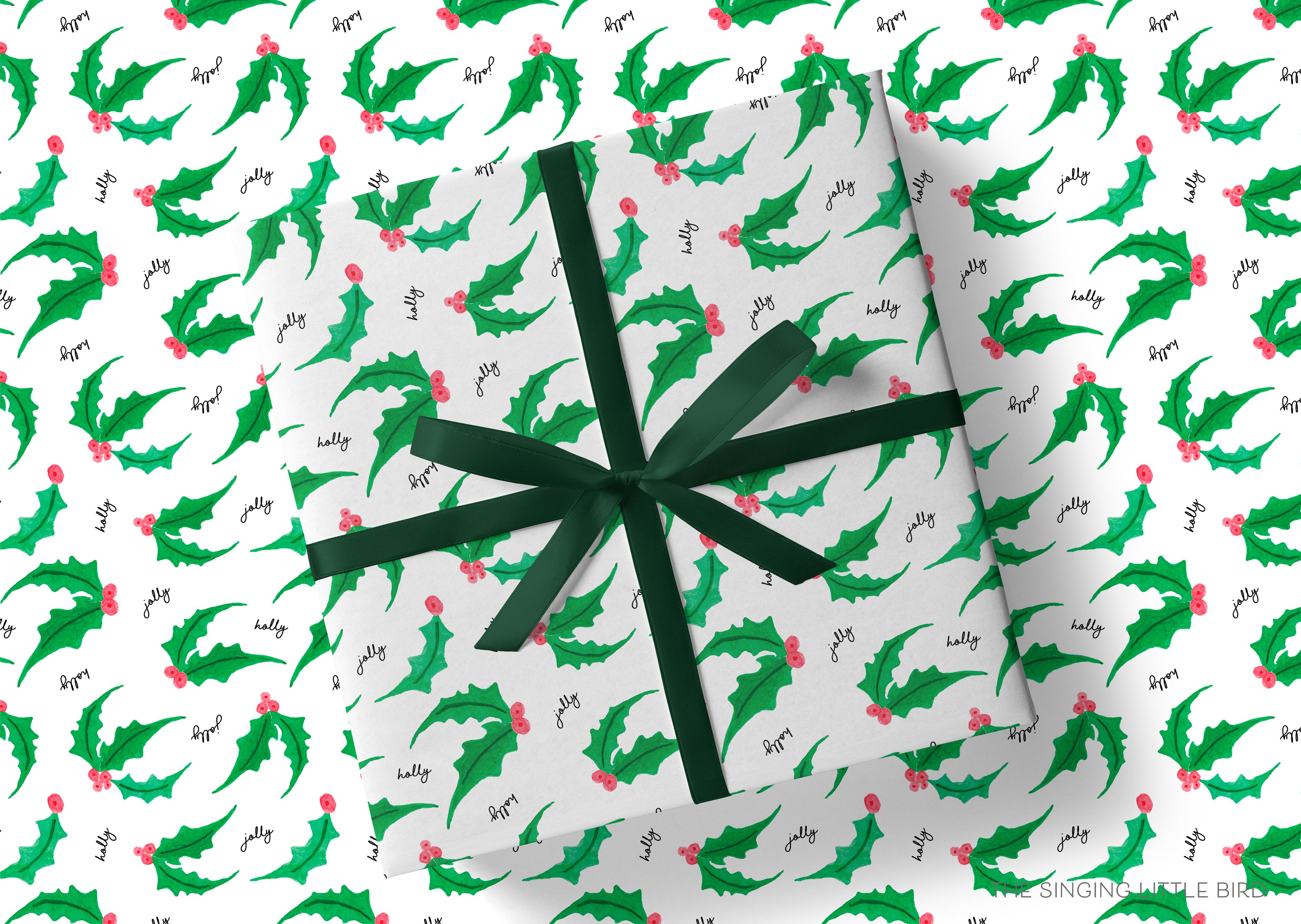 Santa Mug Vintage Green Christmas Gift Wrap