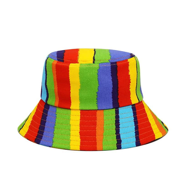 rainbow bucket hat