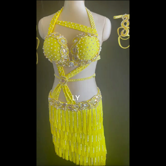 belly dance costume oriental dance shaabi robe full diamonds robe –  mu-bellydance