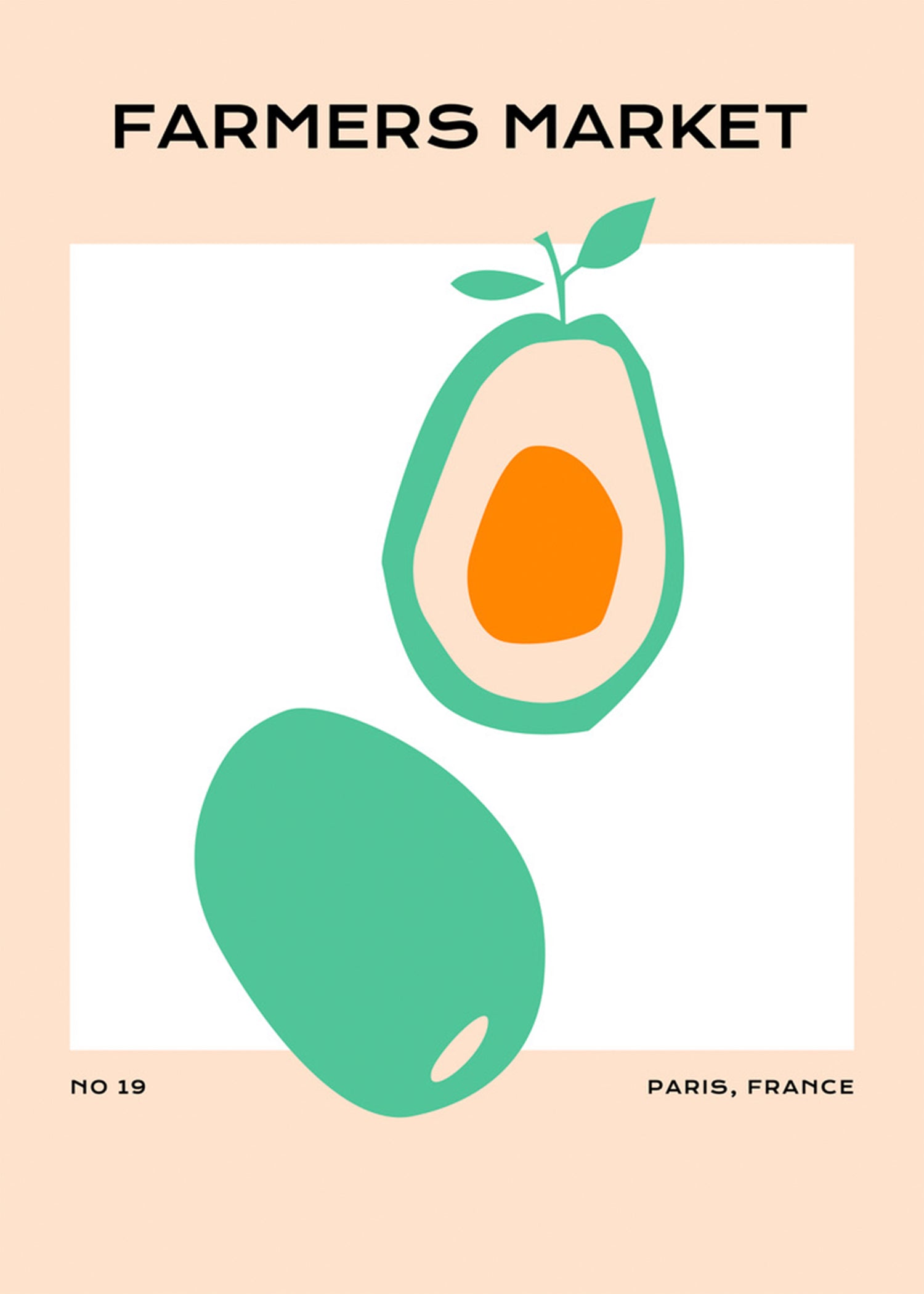 middelen Meerdere Kwade trouw Abstract Art Farmers Market Mango No19 Poster – Studio Trenzy