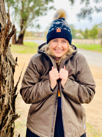 Sophie in Ariat Beanie