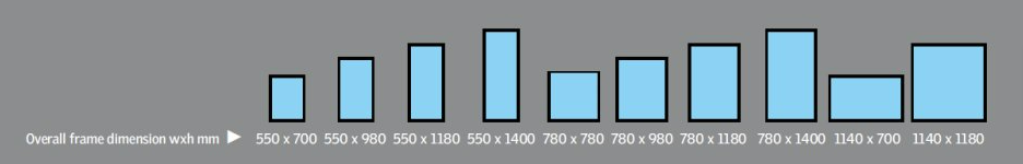 VELUX FS Fixed Skylight Sizes