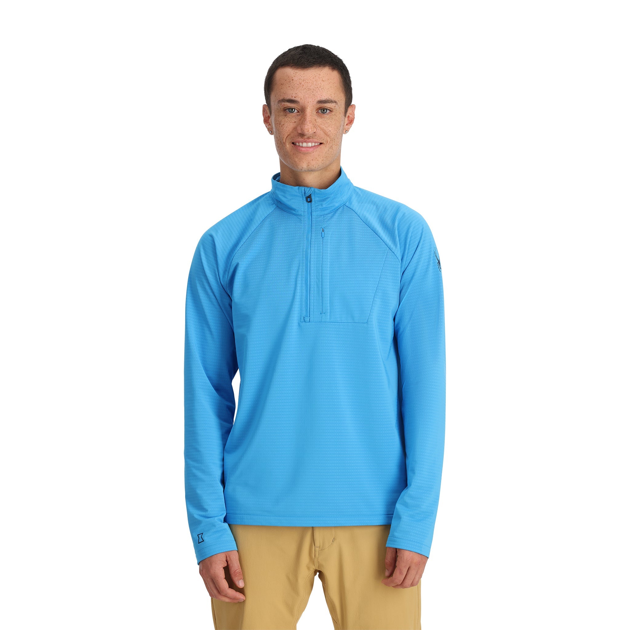 Mens Gridweb Tech Half Zip - Aether Blue