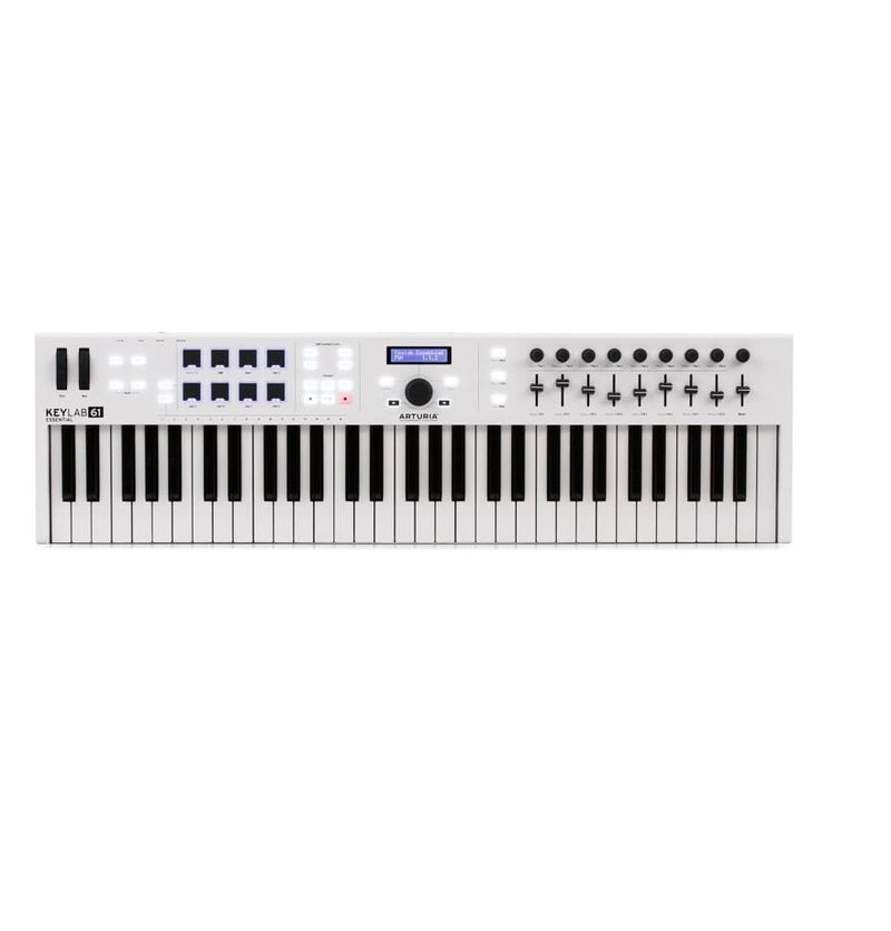 Arturia KeyLab Essential 61 Keyboard Controller, White