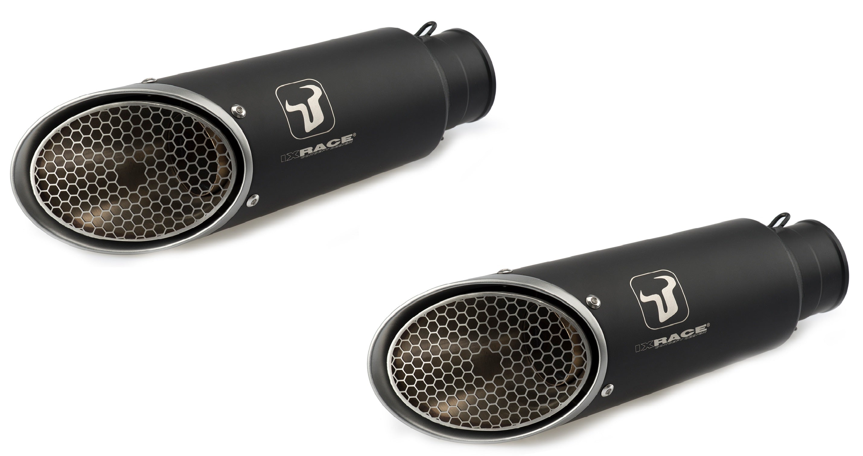 Ixrace MK1B Dual Silencers - Triumph Scrambler 1200