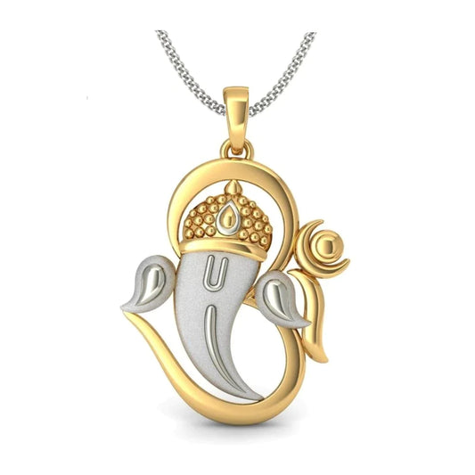 Silver Om Ganesha Pendant