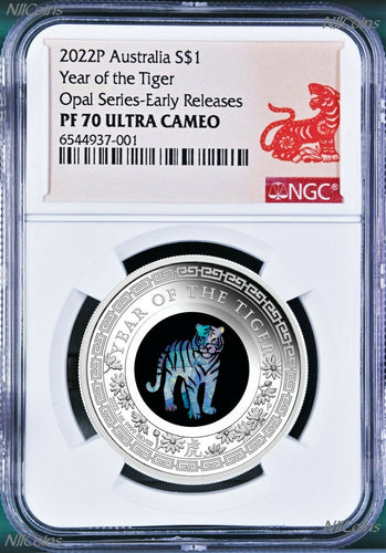 2022 Australia OPAL LUNAR Year of the Tiger 1 oz Silver Proof