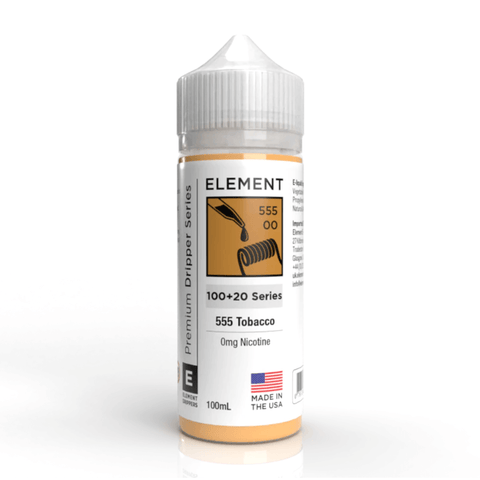 ELEMENT 555 TOBACCO ELIQUID 100ML SHORTFILL BOTTLE 70/30 VG/PG