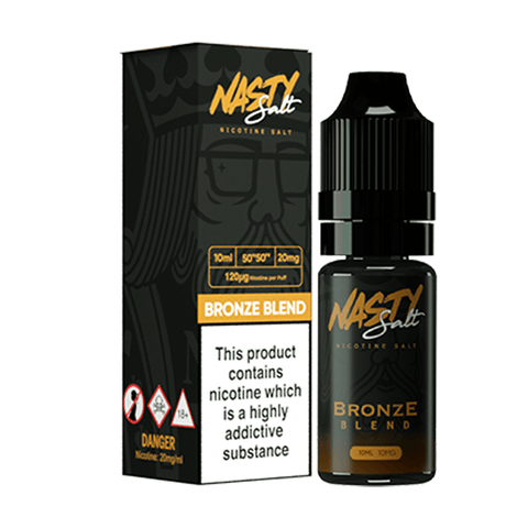 NASTY JUICE SALT BRONZE BLEND ELIQUID 10ML BOTTLE 50/50 PG/VG NICOTINE SALT