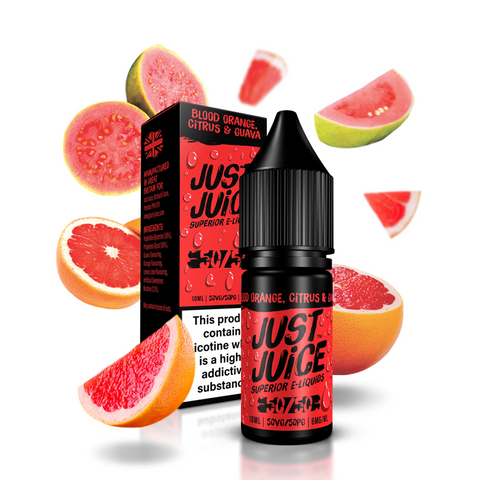 Just Juice 5050 E-Liquid Blood Orange Citrus & Guava 10ml Bottle Image