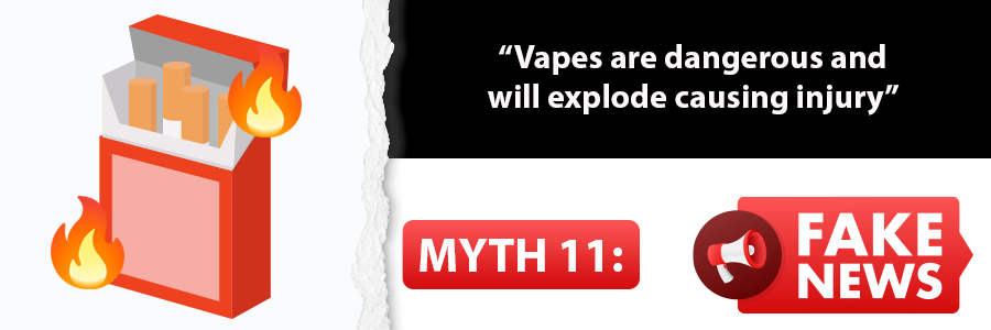Vapes are dangerous and will explode causing injury