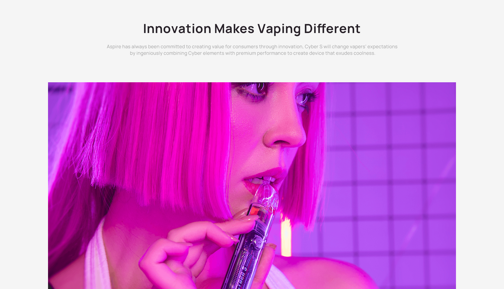 Aspire Cyber S | 'Innovation Makes Vaping Different'