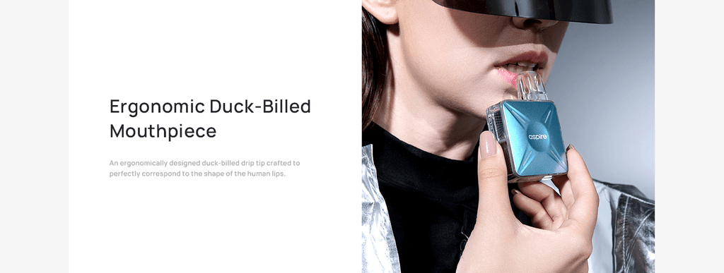 Aspire Cyber X 'ergonomic duck-billed mouthpiece'