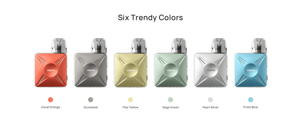Aspire Cyber X | 'Six Trendy Colours' | Coral Orange, Gunmetal, Flax Yellow, Sage Green, Pearl Silver, Frost Blue
