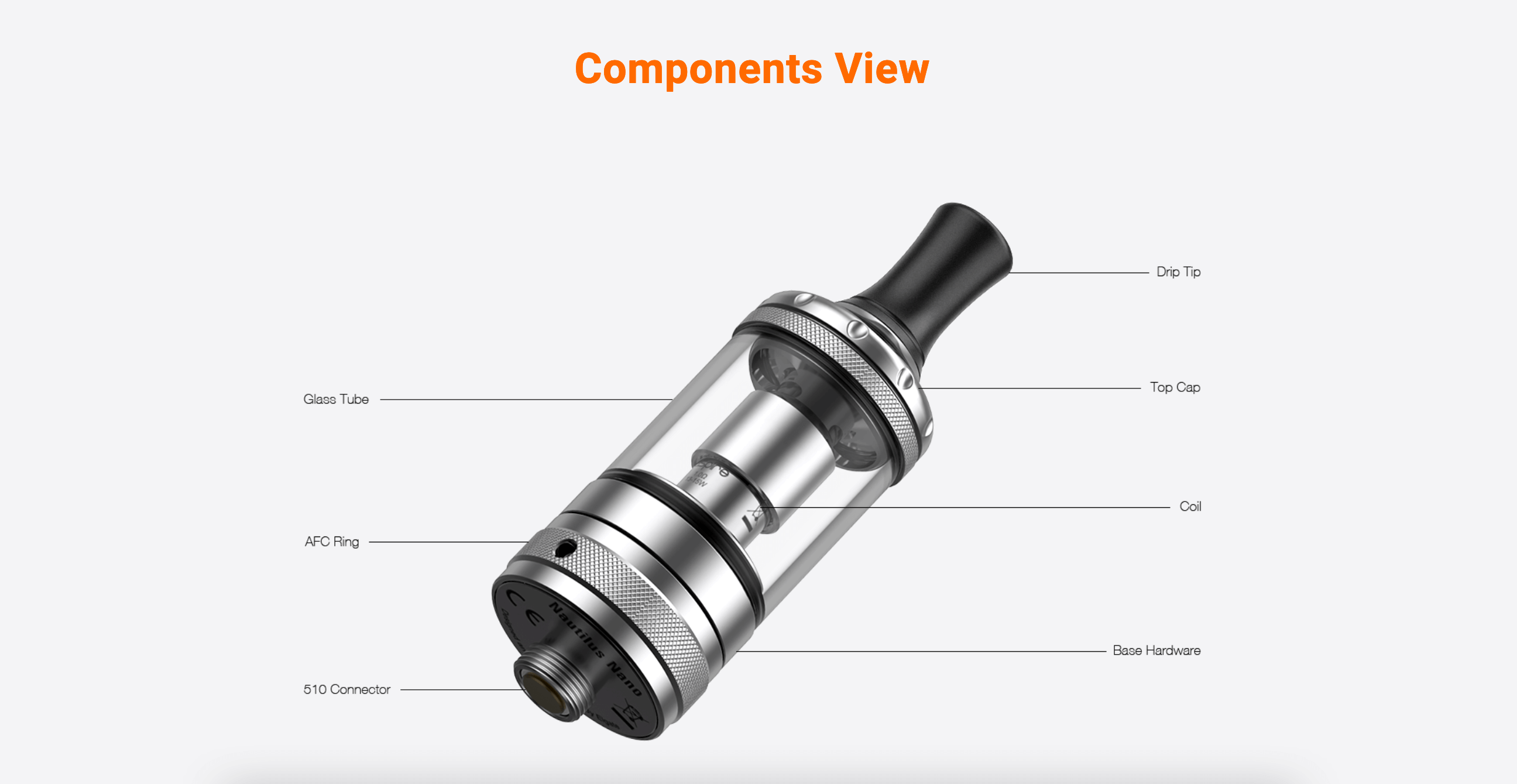 Aspire Nautilus Nano Tank | Components View