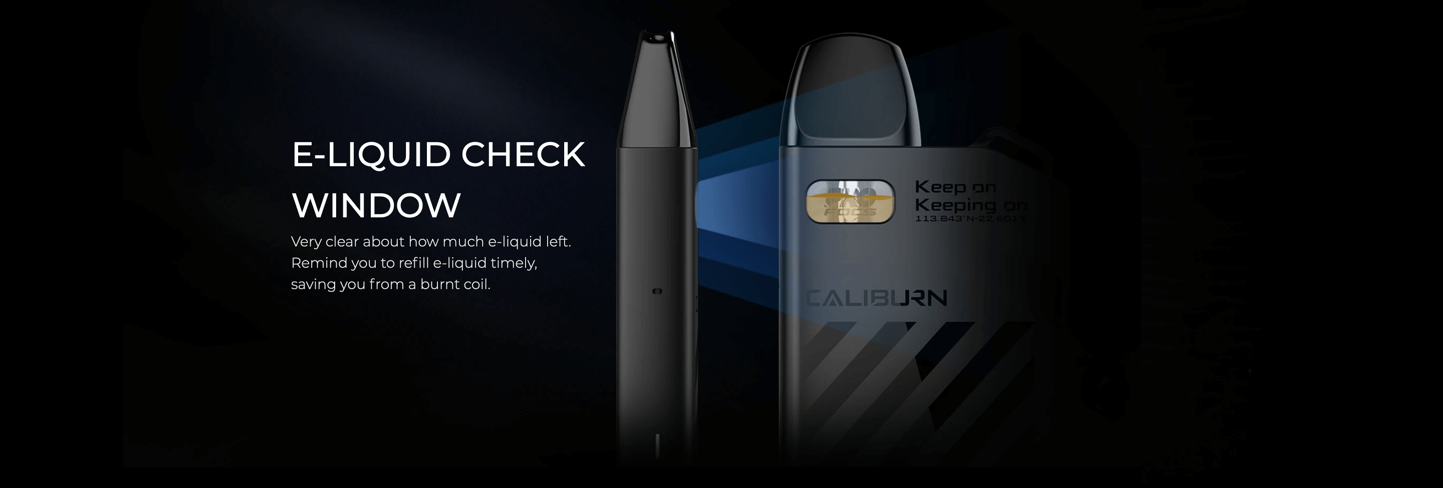 Uwell Caliburn AK2 E-liquid Window