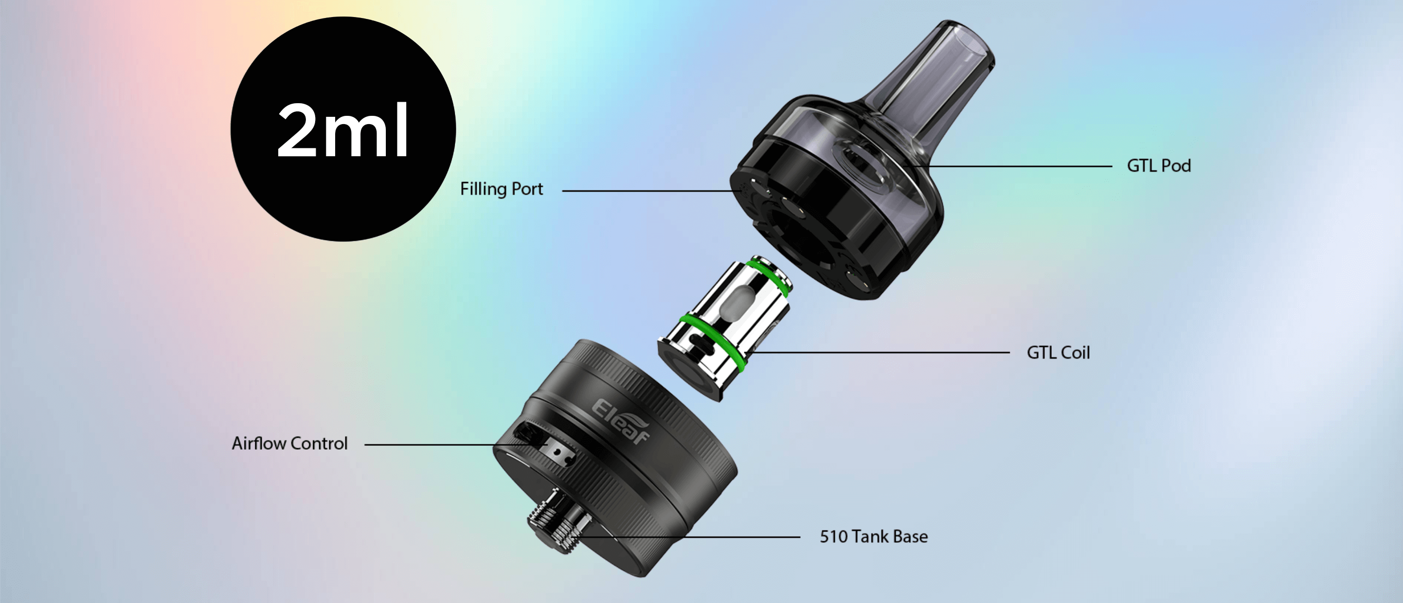 GTL Pod Tank by Eleaf | Components | 2ml Version