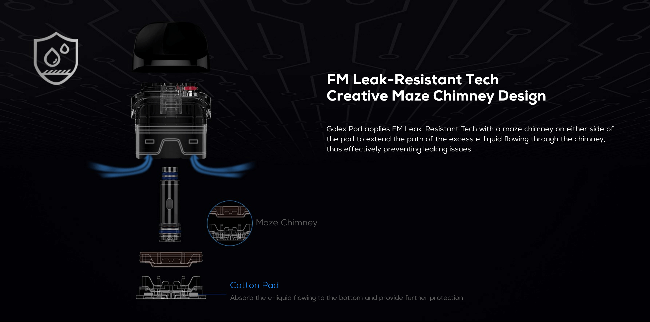Freemax Galex Pro Kit - FM leak resistant tech, creative maze chimney design