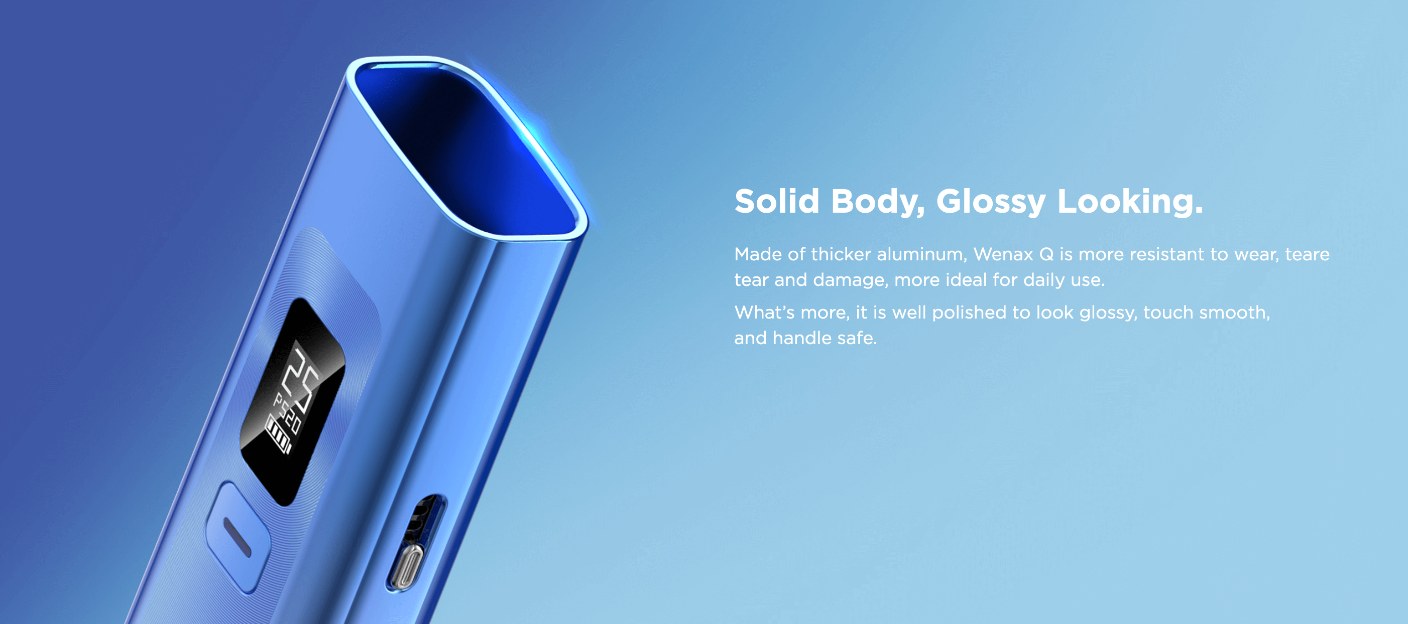 Geekvape Wenax Q Pod Kit | solid body, glossy looking