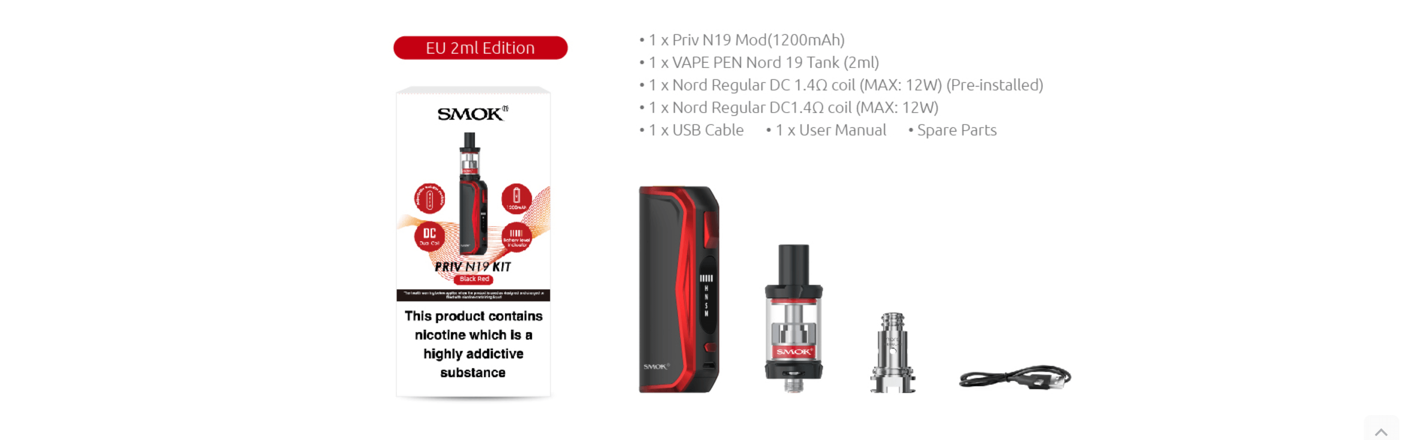 Smok Priv N19 | Packaging Contents | What's in the box?