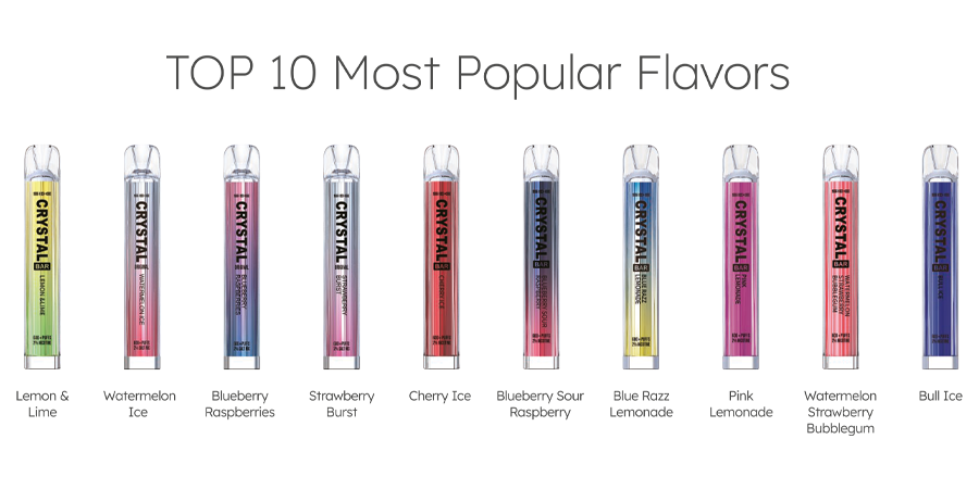 SKE Crystal Bar Top 10 Most Popular Flavours