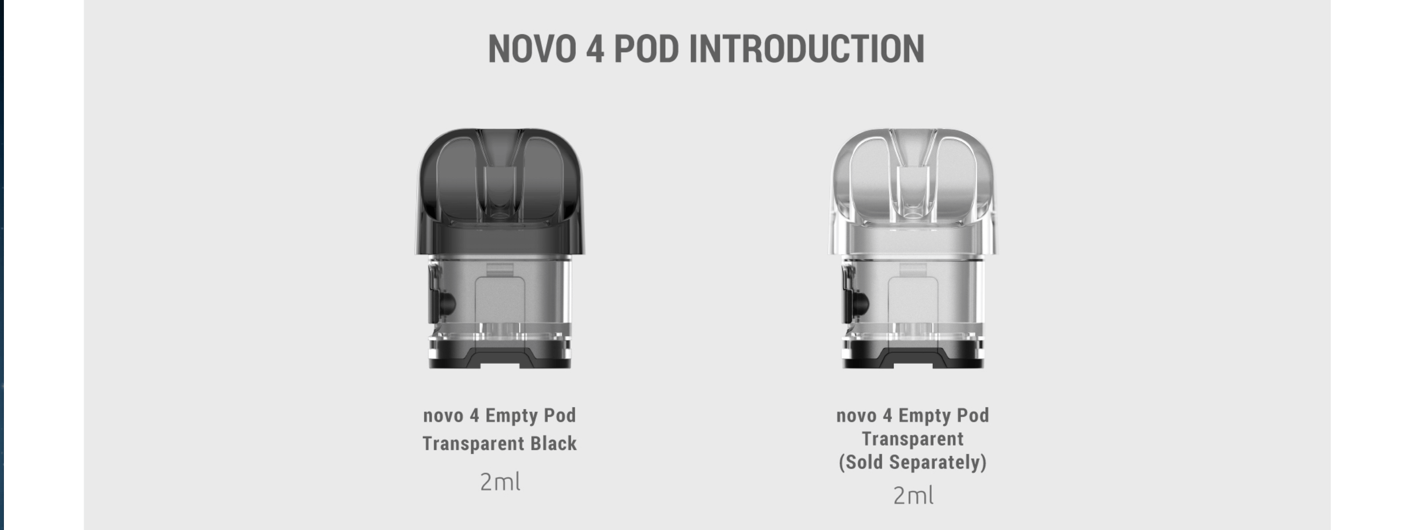 Smok Novo 4 pod types