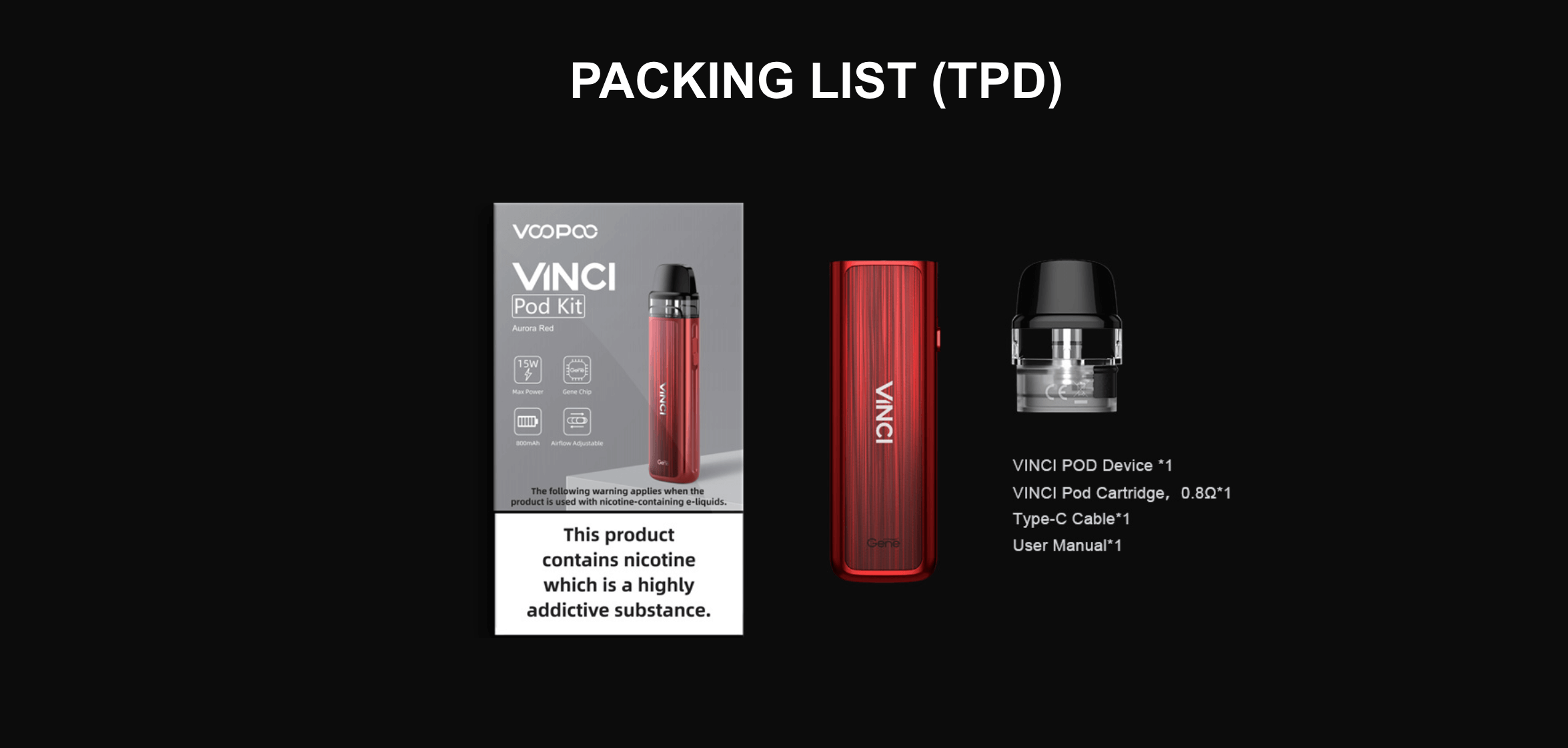 Voopoo Vinci Pod system - what's in the box?