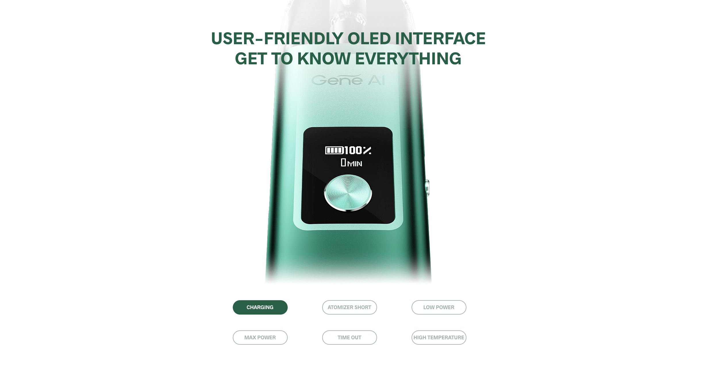 Voopoo Argus G Pod Kit | user-friendly OLED interface