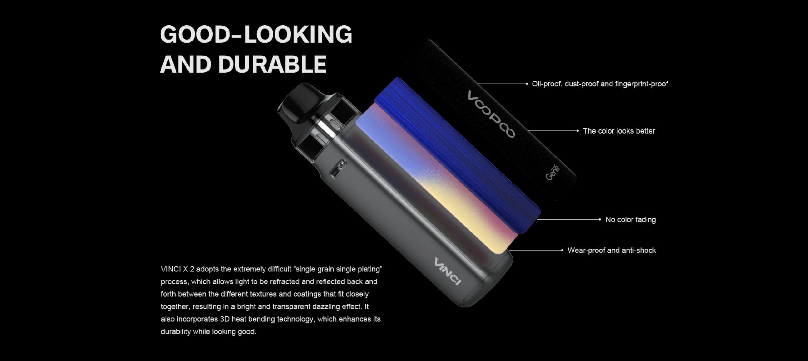 Voopoo Vinci X 2 | 'Good Looking and Durable' | Dust Proof | Water Proof | Oil Proof