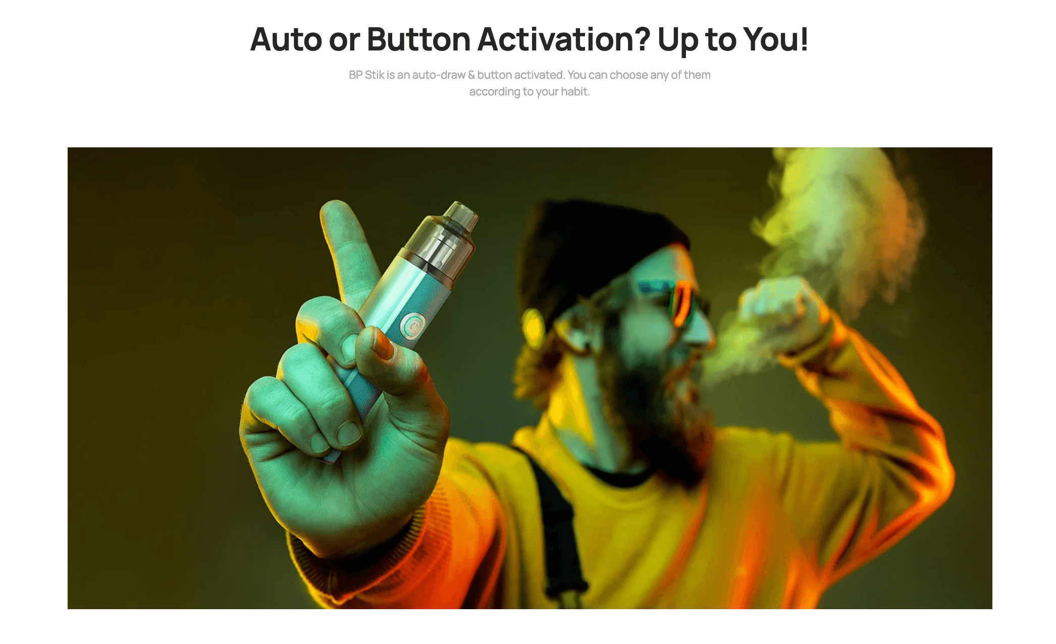 Aspire BP Stik | Auto or button activation