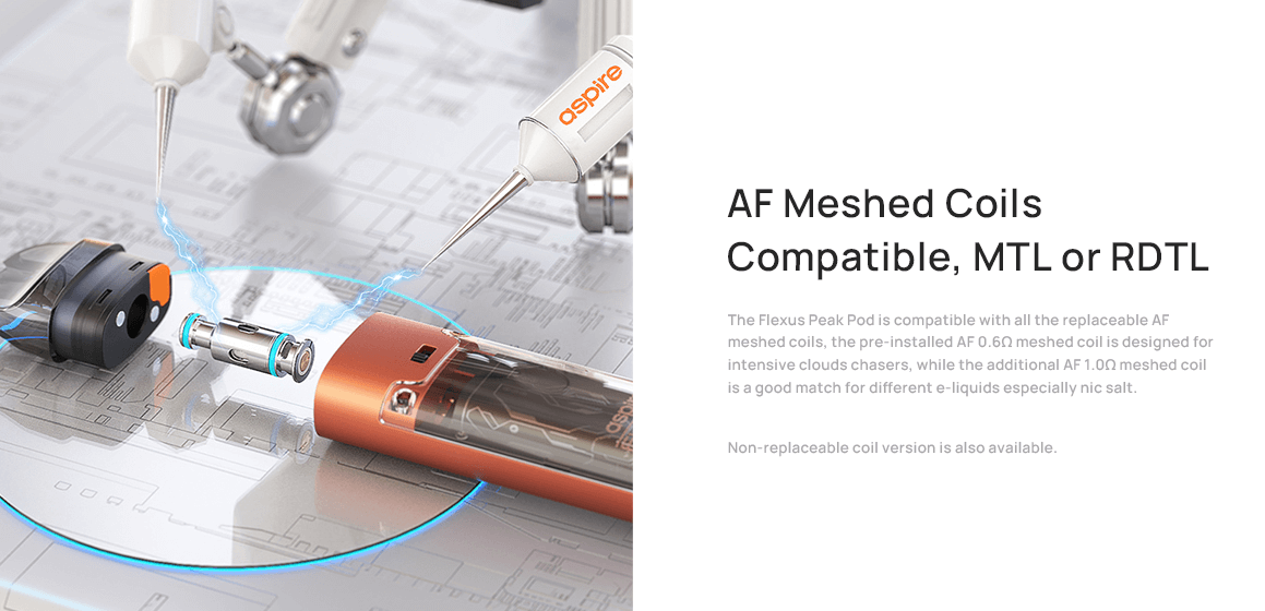 Aspire Flexus Peak Pod Kit - AF Meshed Coil Compatible