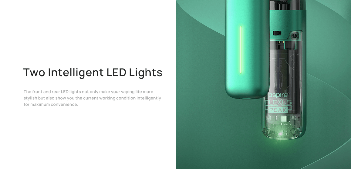Aspire Flexus Peak Pod Kit - two intelligent LED lights