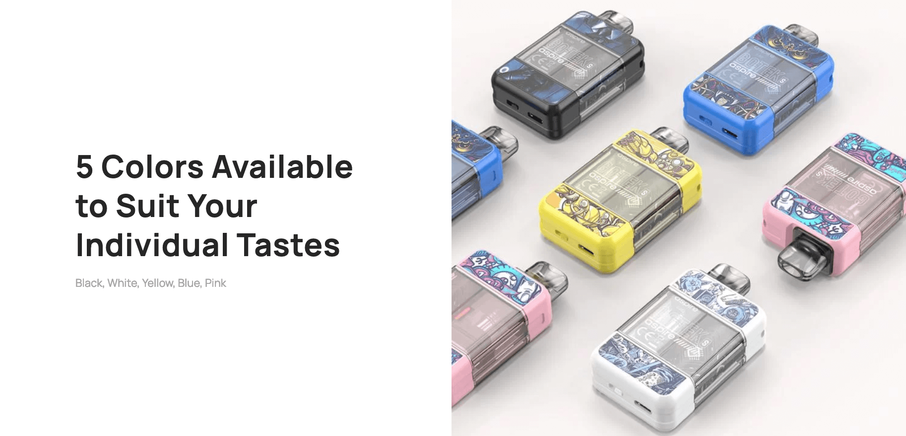Gotek S by Aspire - 5 colours available to suit your individual tastes