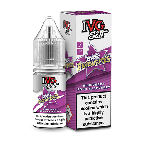 Blueberry Sour Raspberry IVG Nic Salt Bar Favourites 10ml Bottle