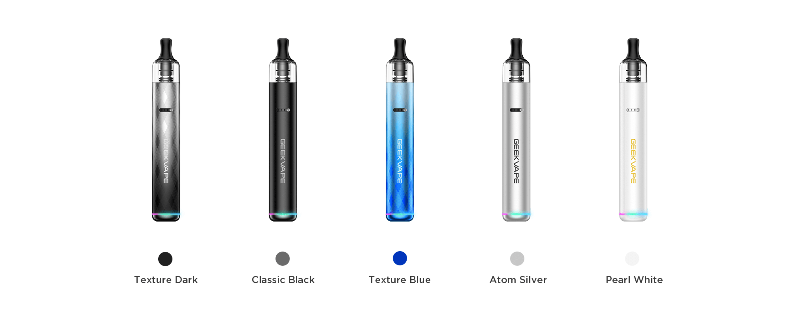 Geek Vape Wenax S3 - Colour Options - Texture Dark, Classic Black, Texture Blue, Aton Silver, Pearl White