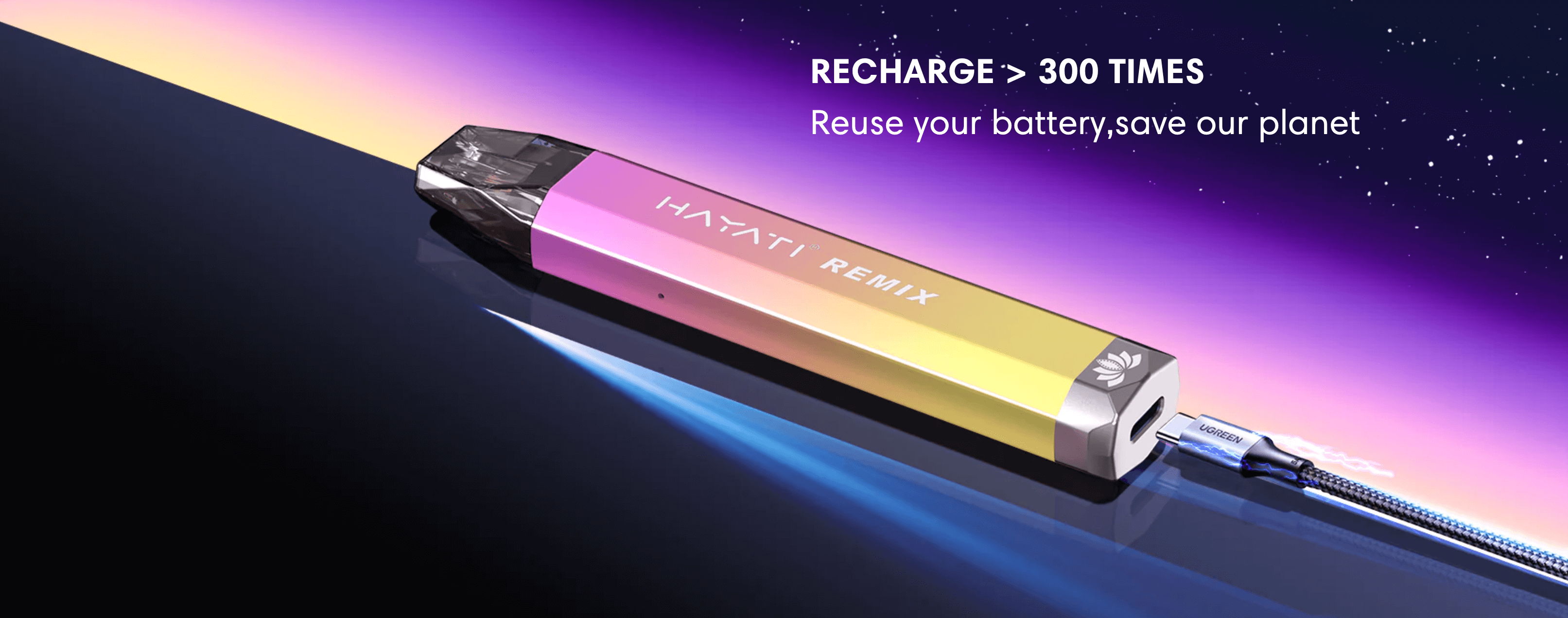 Hayati Remix 2400 - Battery can be recharged up to 300 times