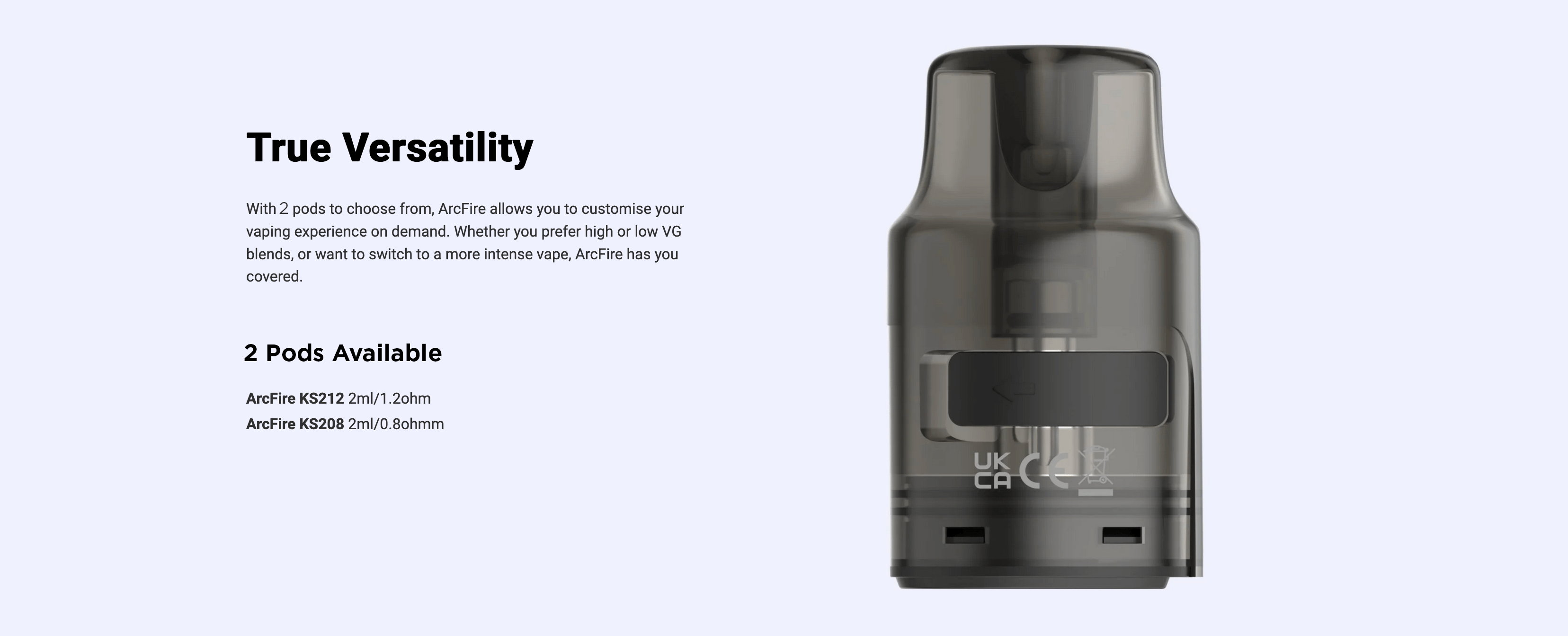 Innokin ArcFire Pods - available in 2 resistances, 1.2ohm and 0.8ohm