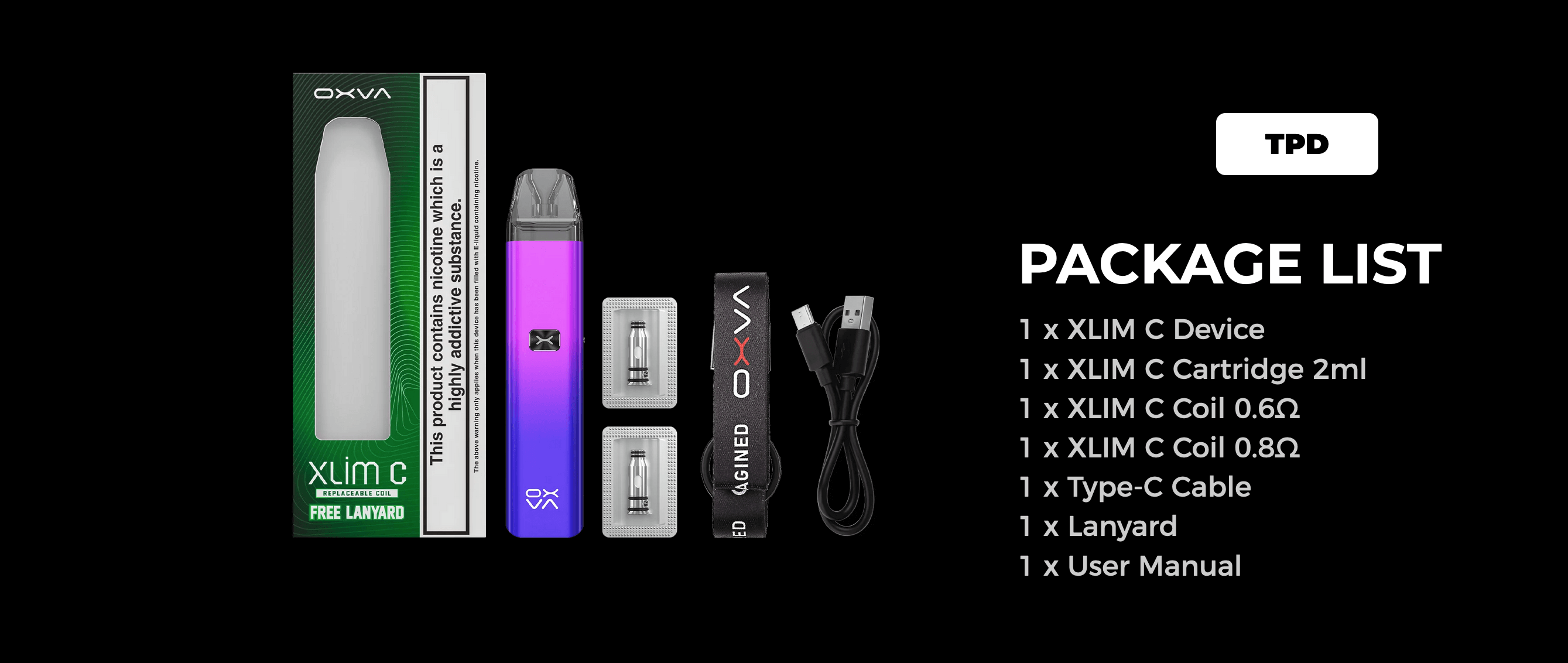 Oxva Xlim C - packing list