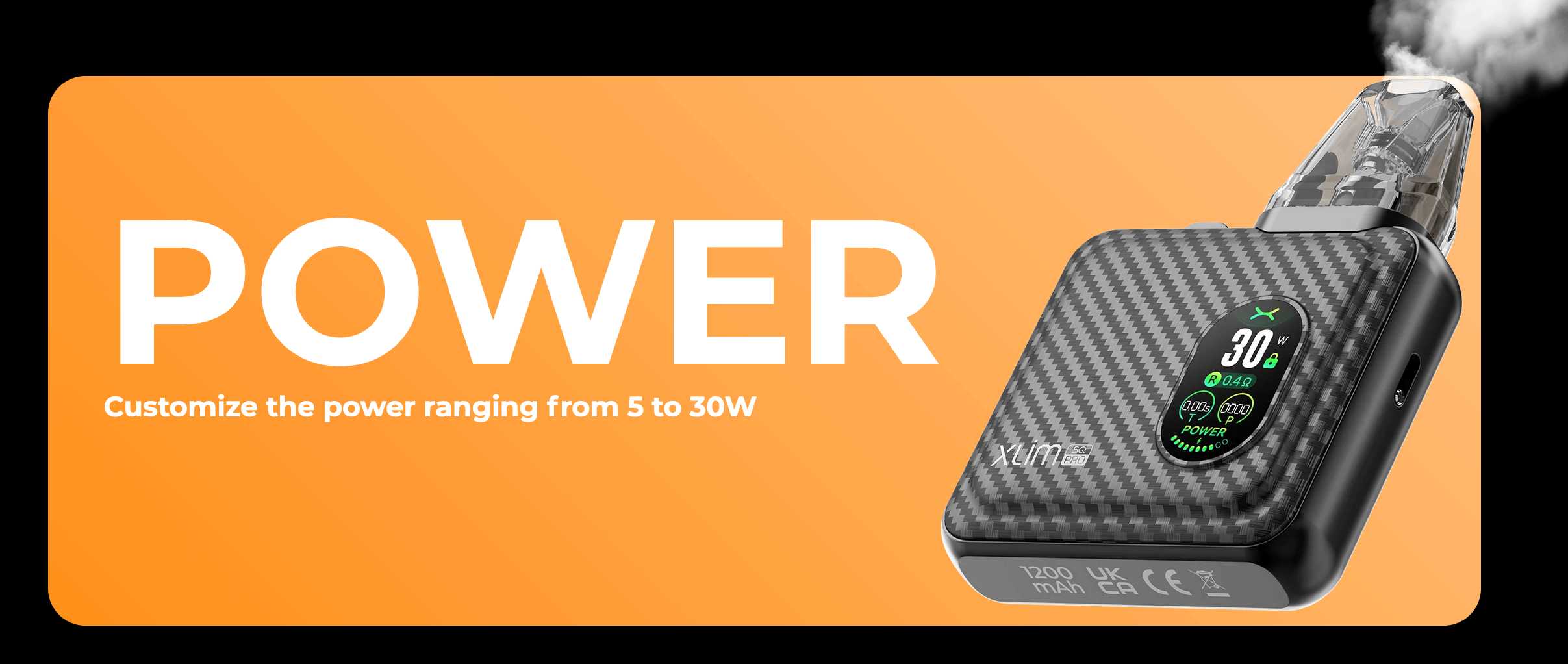 Oxva Xlim SQ Pro - Power from 5w to 30w