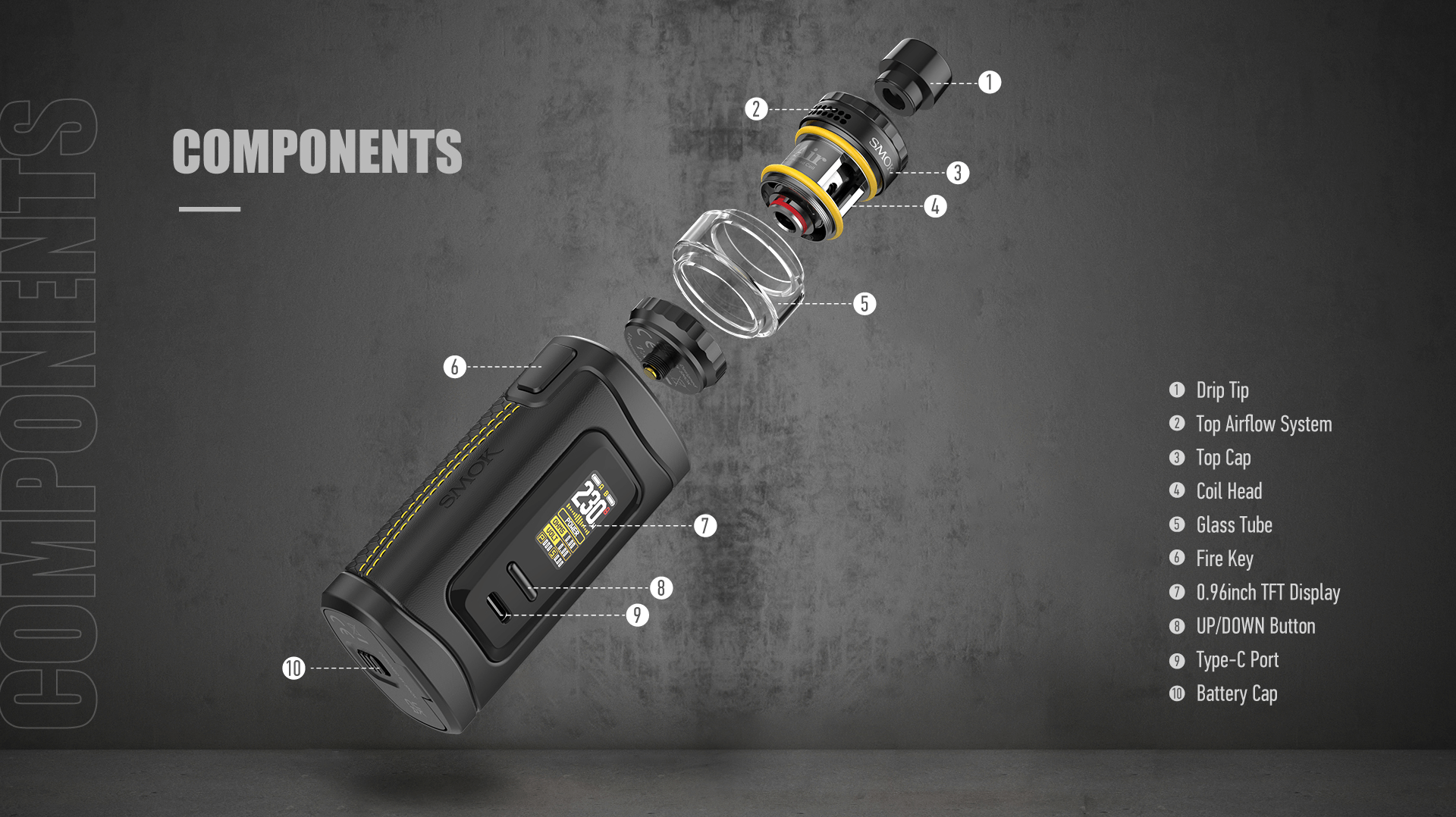 Smok Morph 3 | Components Exploded View