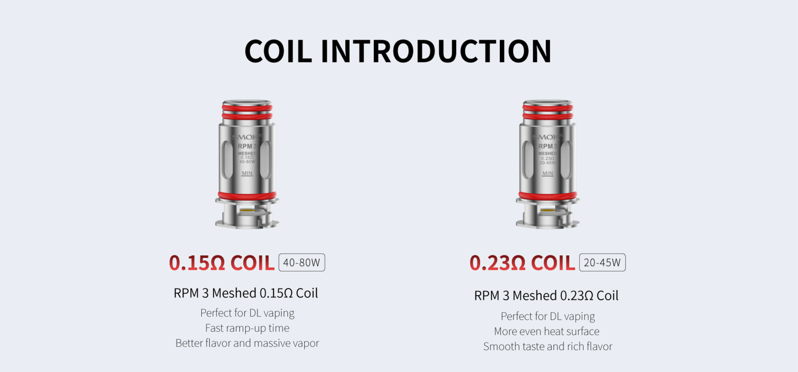 Smok Nord GT Coils Options | RPM 3 0.15ohm and 0.23ohm